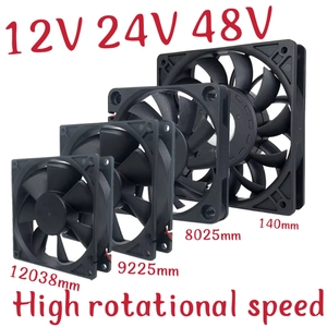 Ventilador axial 80mm 90mm 120mm 140mm 12038 9225 8025 DC 24V 12V Ventilador de refrigeración axial sin escobillas Ventiladores de ventilación del radiador - Product Image 1