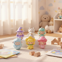 Coffret Mystère Fantaisie 6 Pièces : Figurines Miniatures Originales de Créateur – Licorne, Fée, Sorcière, Dragon – Boîte Cadeau