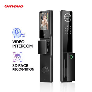 Kunci Pintu Pintar Tuya Wifi 2024 Hot Sale, Pengenal Wajah 3D, Sidik Jari, Digital, Aman, Kamera Pintu untuk Kayu, Kartu Memori Cloud - Product Image 3