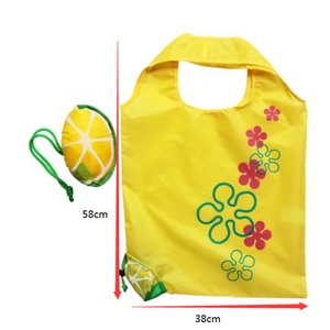Bolsa de Mano Plegable Reciclable Grande con Logotipo Personalizado para Mujer, Diseño de Fábrica con Formas de Frutas, Bolsa de Transporte de Plástico Reutilizable - Product Image 2