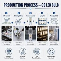 Ampoules LED en céramique G9 3,3W 400-450LM CRI 80 AC 230V 2700K 4100K 5000K ETL CE 15000H Garantie de 2 ans