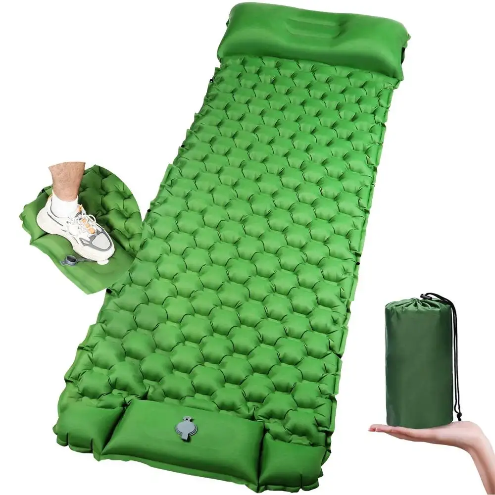 Kongbo kompakt ve hafif Ultralight şişme dahili pompa ile uyku pedi kamp Mat intex hava yatağı