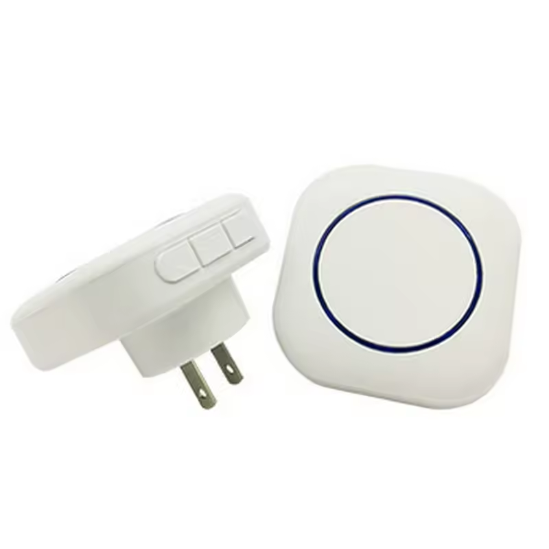 Sonnette blanche US Plug 1+1
