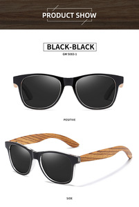 Vente en gros Nouveau <span class=keywords><strong>Zebra</strong></span> Jambe en bois Lunettes de soleil Rétro Grand Cadre pour Hommes Bleu Noir Blanc Or Rouge Cadres Tendance Personnalité Design - Product Image 6