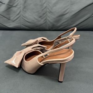 <span class=keywords><strong>Sandali</strong></span> a spillo da donna in vernice per primavera ed estate: punta chiusa con fiocco, scarpe eleganti con tacco alto con cinturino alla caviglia - Product Image 4