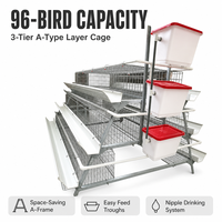Promotion de Septembre : Cage à poules pondeuses entièrement automatique de type A, capacité 96-160 oiseaux, usine avec 20 ans d'expérience, nouveau magasin Alibaba