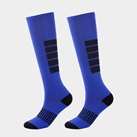 Chaussettes hautes unisexes de compression au genou en nylon avec logo personnalisé, pour le fitness, les sports de plein air, la course à pied, le cyclisme et le cyclisme