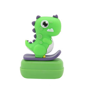 Offre Spéciale dinosaure étanche enfants vêtements timbre enfants mignon dessin animé Animal <span class=keywords><strong>nom</strong></span> timbre bricolage en plastique caoutchouc dessin animé jouet timbres - Product Image 4