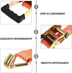 Correa de Amarre con Trinquete de Alta Resistencia, Ajustable, de Poliéster, para Camiones, Automóviles, Motocicletas, Carga, Correas de Sujeción con Trinquete - Product Image 5