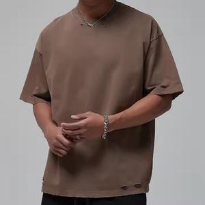 Camiseta de Verano 2025 para Hombre, Talla XXXXL, Edición para Hombres de Talla Grande, Lavada y Desgastada, Holgada, de Manga Corta - Product Image 1