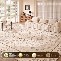 Cashmere-feeling Carpet Low Pile Vintage Persian Floral Rug Soft Anti-fatigue Living Room Bedroom Carpets Homedecor Area Rugs