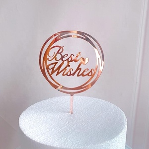 I migliori <span class=keywords><strong>auguri</strong></span> di Cake Topper acrilico dorato per <span class=keywords><strong>compleanno</strong></span> e Ramadan/Eid Mubarak regali adorabili per decorazioni per feste - Product Image 4