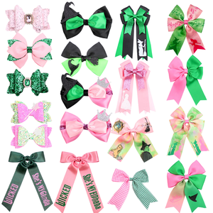 Barrettes à <span class=keywords><strong>cheveux</strong></span> inspirées <span class=keywords><strong>de</strong></span> la sorcière méchante pour filles - Jolies barrettes à <span class=keywords><strong>cheveux</strong></span> roses et vertes pour enfants - Product Image 1