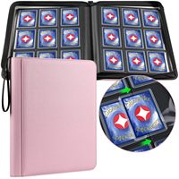Classeur multi-poches en PU avec fermeture éclair robuste, pour cartes 3x4, idéal pour objets de collection sportifs et cartes de jeux TCG