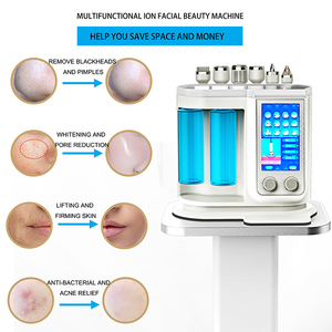 Máquina de belleza facial iónica multifuncional con 7 accesorios para el cuidado de la piel y tratamiento antienvejecimiento - Product Image 1