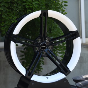 Jantes forgées légères HTOR 19x9 20x9 21x9 pouces 5x114.3 5x130 Noir brillant Blanc pour <span class=keywords><strong>Taycan</strong></span> Model Y 911 718 <span class=keywords><strong>E</strong></span>-<span class=keywords><strong>tron</strong></span> GT - Product Image 2