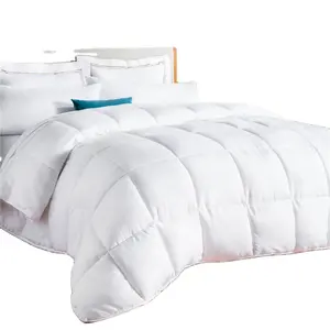 豪华绗缝婴儿白色超细纤维冬季夏季时尚现代印花床上用品套装丝绸棉被床罩棉被