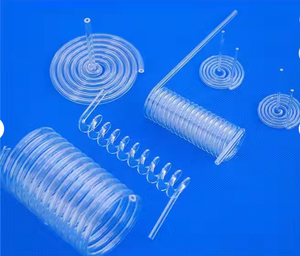 Tùy chỉnh thay đổi hình dạng ống thủy tinh thạch anh trong suốt thạch anh xoắn ốc ống hợp nhất Silicon thạch anh ống cho chế biến nhiệt - Product Image 2
