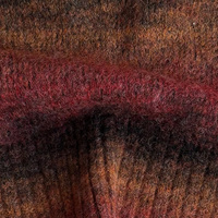 Pull en maille pour homme à manches longues, doux, personnalisé, streetwear, rayé, logo imprimé à l'écran, tricot court, maille en mohair douce, manches côtelées