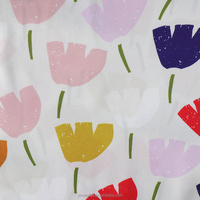 Tissu en microfibre sergé imprimé numériquement en polyester pongé 100 % recyclé, recyclé à partir de peau de pêche