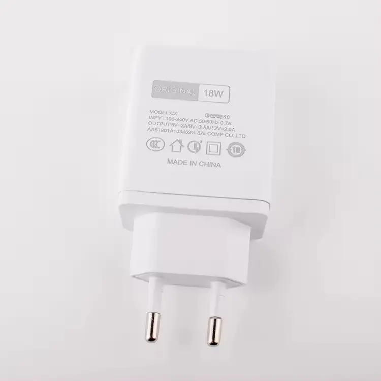 सैमसंग के लिए केबल सेट पावर सप्लाई वॉल चार्जर यूएस ईयू प्लग के साथ 18W ट्रैवल एडाप्टर यूएसबी सी वॉल प्लग चार्जर
