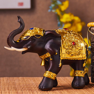 Estatua de Elefante Elegante Personalizada al por Mayor, Decoración Étnica Auspiciosa de Resina para Exteriores, Regalo Perfecto para Padres - Product Image 3