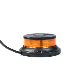 Mini flaş araba çatı Strobe dönen Led uyarı tepe ışığı manyetik tabanı ile