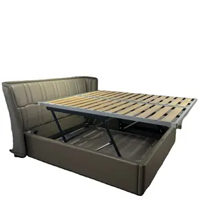 Moldura de cama de metal com ripas lisas personalizadas OEM mais vendidas facilmente montadas