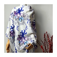 Motifs floraux populaires impression numérique personnalisée 100% polyester mat crêpe tissu en mousseline de soie pour robe jupe vêtements