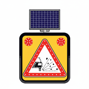 Señalización Solar 'Grava Suelta' 60 x 60 cm PC-Reflectante ASTM D 4956-11a Tipo I 5mm LED para Construcción de Carreteras y Seguridad Vial - Product Image 2