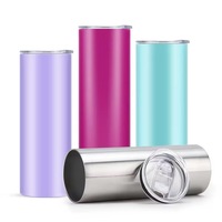 Mug de voyage isotherme classique en acier inoxydable de 15 oz, à double paroi, sans BPA, anti-fuite, résistant à l'ébullition, design mince pour sublimation