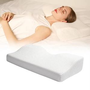 Oreiller en mousse à mémoire de forme de contour cervical ergonomique de vente chaude d'usine pour le soulagement de la douleur au cou et le confort du sommeil avec housse amovible - Product Image 5