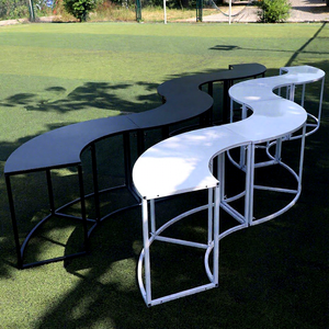 Support de présentation en métal courbé pour table de fête, design serpentin, pour pique-niques en plein air et décoration de mariages - Product Image 4