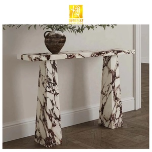 BOTON STONE Living Room mobile a forma di <span class=keywords><strong>arco</strong></span> ingresso bianco naturale lusso italiano Calacatta Console in marmo - Product Image 2