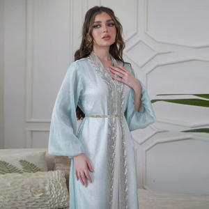 Abaya élégante populaire du Moyen-Orient pour le Ramadan et l'Aïd al-Fitr, robe musulmane scintillante brodée, vêtements traditionnels pour femmes musulmanes - Product Image 5