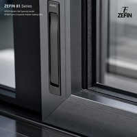 Ventana Abatible de Aleación de Aluminio con Aislamiento Térmico, Serie 81, con Triple Acristalamiento y Control de Insectos, Económica