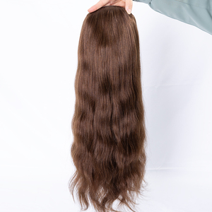 Topper Pony 2026 100% cheveux humains 7x7 (ondulation non traitée) |   Queue de cheval-Fix + <span class=keywords><strong>Style</strong></span> bandeau - Product Image 1