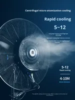 Ventilateur industriel à pulvérisation d'eau, brumisateur puissant, refroidissement commercial, atomisation, réfrigération, ventilateur d'eau au sol, 750 mm