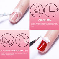Base Coat Gel UV Anti-débordement Easy Clean 7ml Séchage à l'air Pelable Non Toxique Résine Organique Vente en Gros