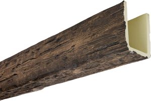 Trave Decorativa Effetto Legno Heritage a 3 Lati (Trave a U) 5 1/2" L x 5 1/2" A x 72" L, Finitura Kona Brown per Modanature e Cornici da Soffitto - Product Image 5