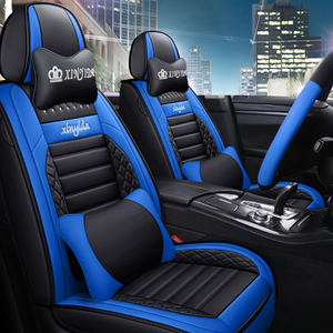 Ensemble complet de housses de sièges de voiture en cuir de luxe Accessoires intérieurs universels pour chaises de voiture - Product Image 3