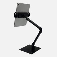 Support de tablette universel rotatif à 360 degrés en métal, réglable en hauteur, pour tablette de 4 à 13 pouces, support de bureau flexible