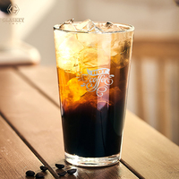 Tasse en verre épaissie en forme de V 16 onces Restaurant Basics Verre à mélanger Verres à bière Verre à pinte Logo personnalisé