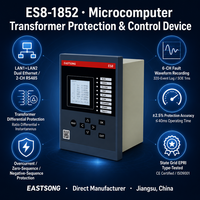 Relé de Protección de Transformadores EastSong ES8-1852 Trifásico con Doble Ethernet RS485 Modbus RTU/IEC 61850 y Red Redundante