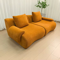 Canapé modulaire sectionnel deux places au design moderne, élégant, avec compression sous vide, entièrement en mousse et tissu, idéal pour les salons d'hôtel
