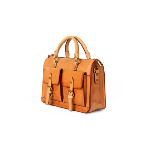 2024 Customized Vegetable <strong>Tanned</strong> Cowhide Leather Unisex Bag <strong>Handbag</strong> Manufacturer - Product Image 2