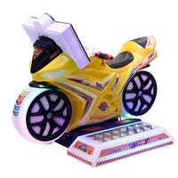 Machine de jeu vidéo d'arcade de course de moto pour enfants à monnayeur, simulateur de conduite