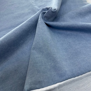 Tissu denim épais Lizhi bleu gris, teint en fil, sergé, effet flammé, extensible, pour sacs et textiles de maison pour garçons et filles, polyester/coton - Product Image 2