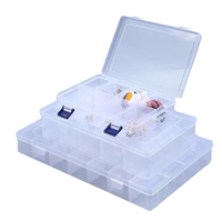 Boîte à outils de fixation de matériel de stockage en plastique transparent écologique 10-24 grilles organisateur de cadre en PP