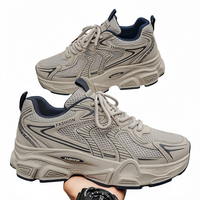 Chaussures de sport décontractées pour hommes, style rétro, à plateforme épaisse, respirantes, en maille, souples, absorbant les chocs, antidérapantes, très vendues